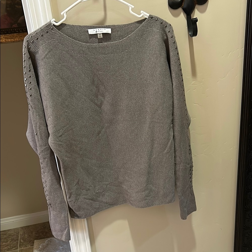 Taupe crew Women's Sweater